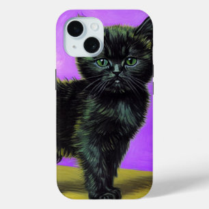 Van Gogh Style Cat iPhone 15 Case