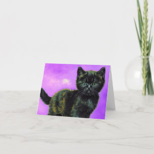 Van Gogh Style Cat Invitation
