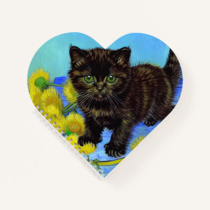 Van Gogh Style Cat with Sunflowers Notebook