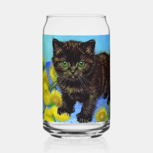 Van Gogh Style Chat avec tournesol