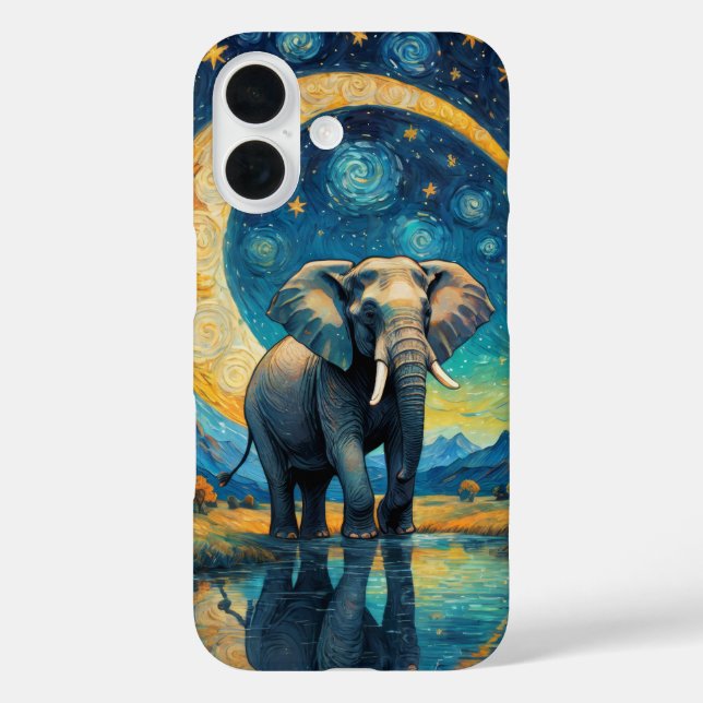Van gogh style elephant in starry night cover (Back)