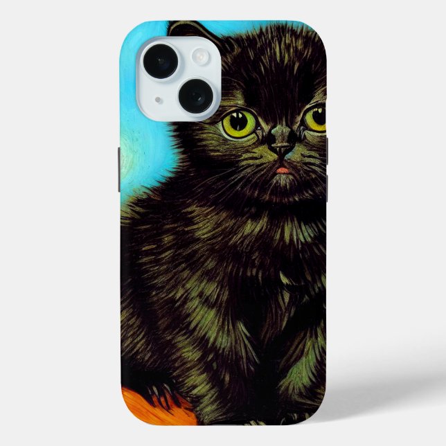 Van Gogh Style Pouting Kitten Case-Mate iPhone Case (Back)