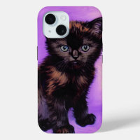 Van Gogh Style Purple Cat