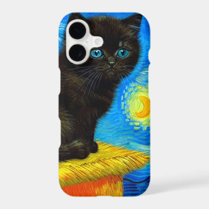 Van Gogh Style Starry Night Cat
