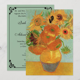 Van Gogh Sunflower Faire-part de mariage