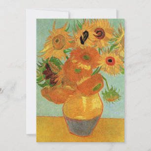 Van Gogh Sunflower Faire-part de mariage