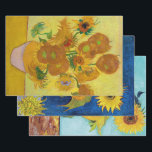 Van Gogh, Sunflower Wrapping Paper Sheet<br><div class="desc">Vincent Willem van Gogh (30 March 1853 – 29 July 1890) was a Dutch post-impressionist painter who is among the most famous and influential figures in the history of Western art. In just over a decade, he created about 2, 100 artworks, including around 860 oil paintings, most of which date...</div>
