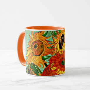 Van Gogh - Sunflowers 12 Two-Tone Coffee Mug