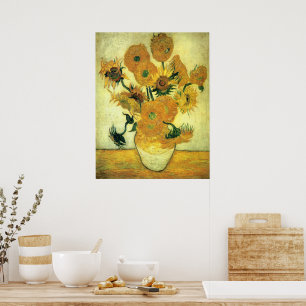 Van Gogh - Sunflowers 14, famous painting,  Poster