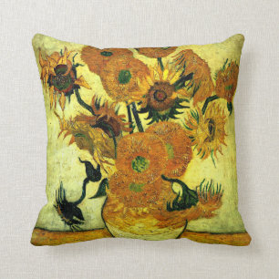Van Gogh - Sunflowers 14 Throw Pillow
