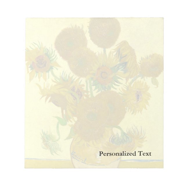 Van Gogh | Sunflowers | 1888 Notepad (Front)