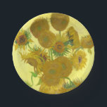 Van Gogh | Sunflowers | 1888 Paper Plate<br><div class="desc">“Sunflowers” was completed by Vincent Van Gogh in 1888</div>