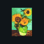 Van Gogh - Sunflowers (3) Canvas Print<br><div class="desc">Sunflowers, Three, famous painting by Vincent van Gogh</div>