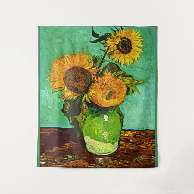 Van Gogh - Sunflowers (3) Tapestry (Front)
