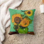 Van Gogh - Sunflowers (3)  Throw Pillow<br><div class="desc">Sunflowers,  Three,  famous painting by Vincent van Gogh</div>