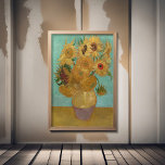 Van Gogh - Sunflowers, 3rd Version, Repetition Poster<br><div class="desc">Vincent Van Gogh - Sunflowers,  Sonnenblumen,  Third Version,  Repetition,  1889.</div>