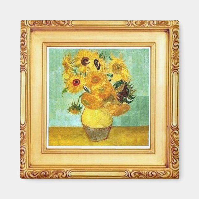 Van Gogh - Sunflowers - Art Magnet (Front)
