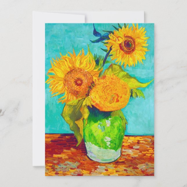 Van Gogh Sunflowers Card (Front)