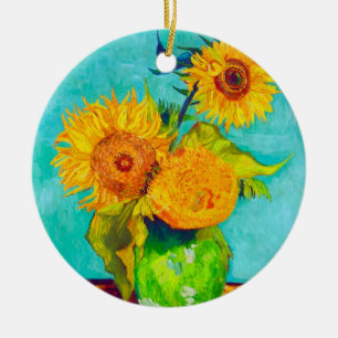 Van Gogh Sunflowers  Ceramic Ornament