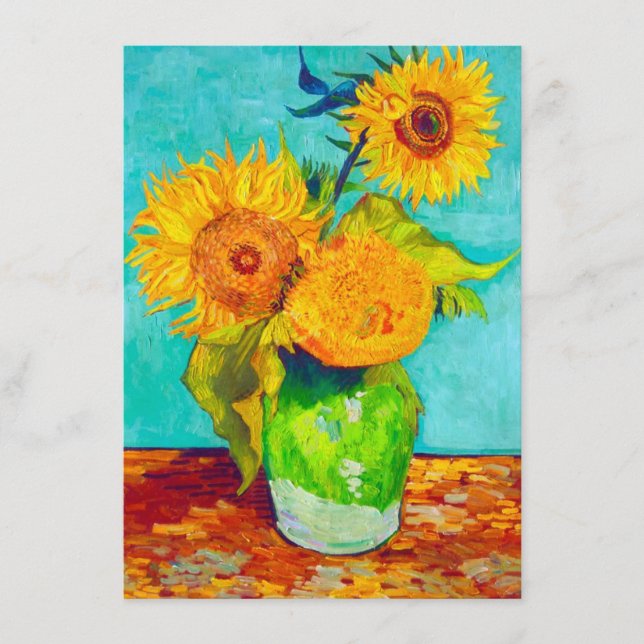 Van Gogh Sunflowers  Enclosure Card (Front)