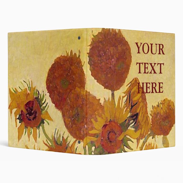 Van Gogh Sunflowers (F454) Vintage Fine Art Binder (Background)