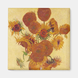 Van Gogh Sunflowers (F454) Vintage Fine Art Magnet