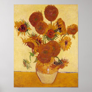 Van Gogh Sunflowers (F454) Vintage Fine Art Poster