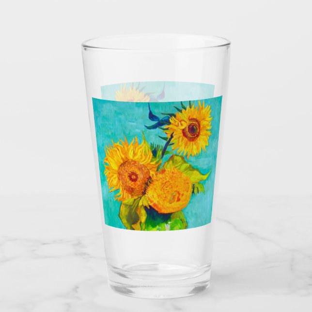 Van Gogh Sunflowers  Glass (Front)