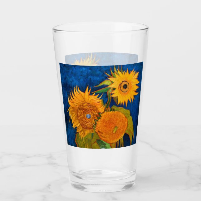 Van Gogh Sunflowers Glass (Front)