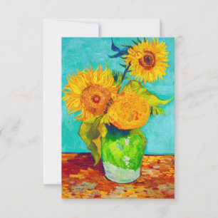 Van Gogh Sunflowers  Invitation