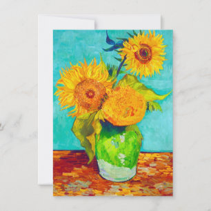 Van Gogh Sunflowers Invitation