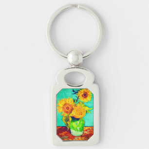 Van Gogh Sunflowers  Keychain