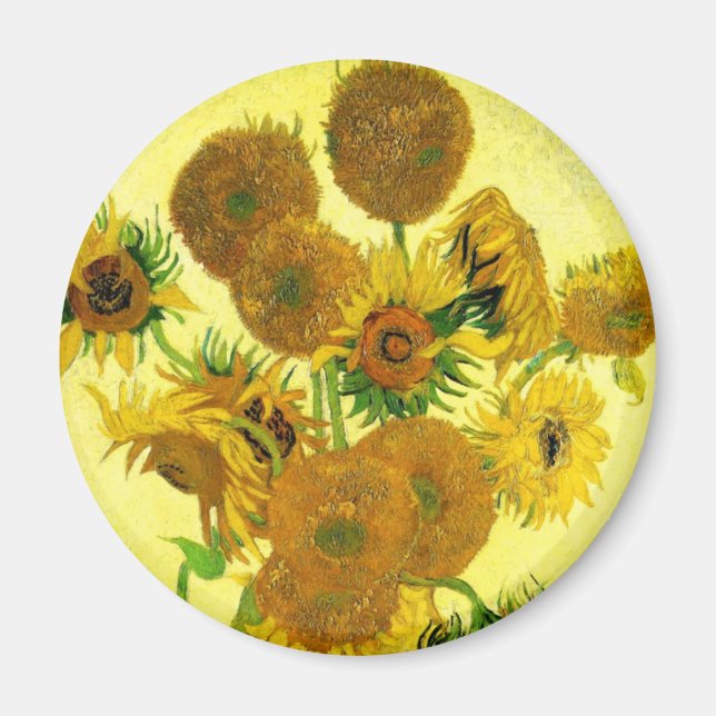Van Gogh Sunflowers Magnet (Front)