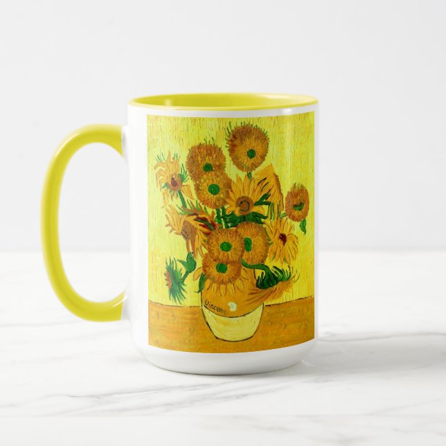 Van Gogh Sunflowers Mug (Left)
