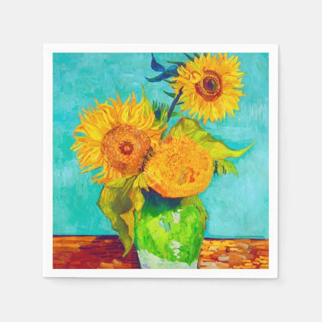 Van Gogh Sunflowers  Napkin (Front)