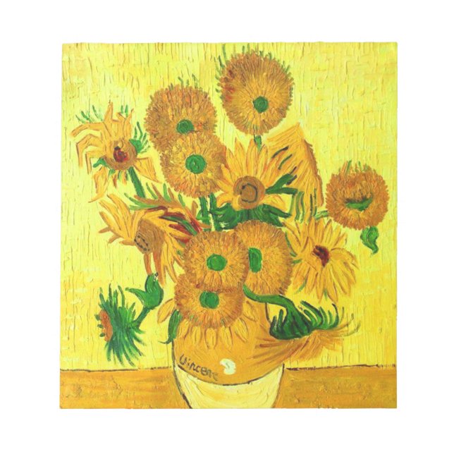 Van Gogh Sunflowers Notepad (Front)
