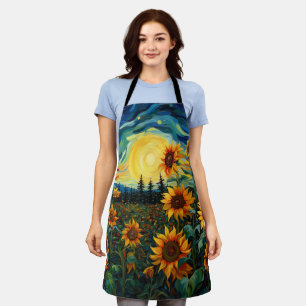 Van Gogh Sunflowers Painting Apron