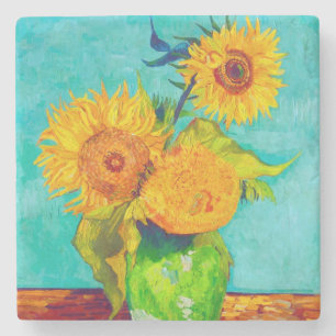 Van Gogh Sunflowers  Stone Coaster
