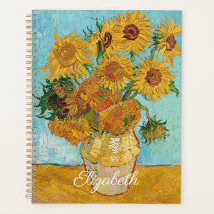 Van Gogh Sunflowers Yellow Flowers Floral Planner