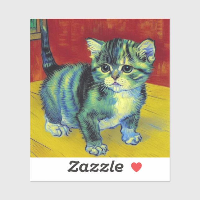 Van Gogh Tabby Cat (Sheet)