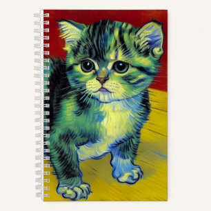 Van Gogh Tabby Cat Notebook