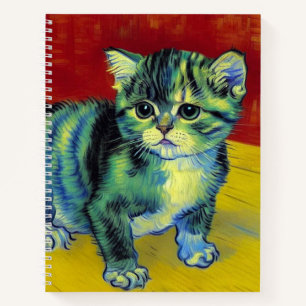 Van Gogh Tabby Cat Notebook