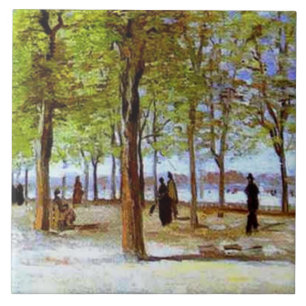 Van Gogh: Terrace in the Luxembourg Garden Tile