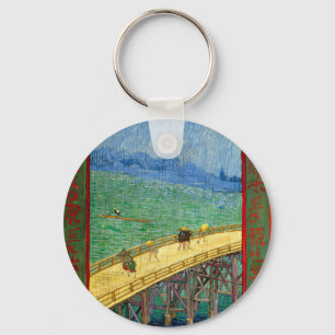 Van Gogh The Bridge in the Rain after Hiroshige Keychain