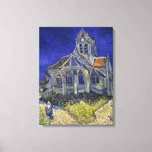 Van Gogh The Church at Auvers Blue Sky Art Canvas Print