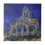 Van Gogh The Church at Auvers Blue Sky Art Tile<br><div class="desc">The Church at Auvers (1890) is one of Vincent van Gogh’s final and most powerful masterpieces, painted in Auvers-sur-Oise just weeks before his death. This iconic work is celebrated for its dramatic intensity, featuring a monumental Gothic church set against a turbulent, deep cobalt blue sky. Van Gogh’s signature swirling brushstrokes...</div>