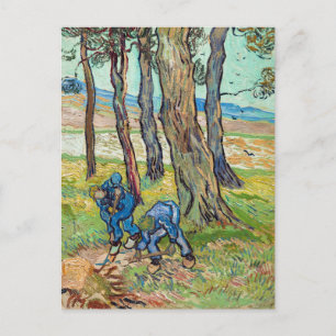 Van Gogh - The Diggers, famous painting,  Postcard
