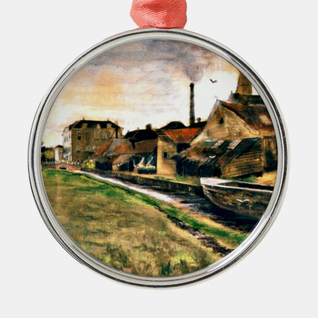Van Gogh: The Factory of Enthoven on the Zieken Metal Ornament (Front)