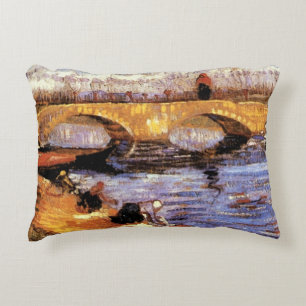 Van Gogh - The Gleize Bridge Accent Pillow