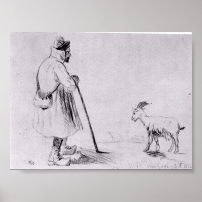 Van Gogh - The Goat Herd Poster (Front)